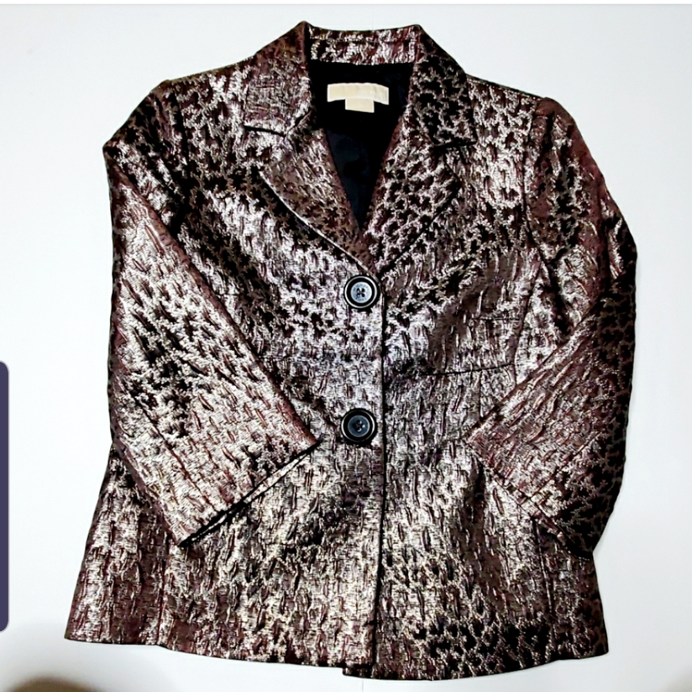 MICHAEL KORS!!! Blazer Brown and silver